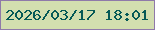 文字の大きさ：3、枠の色：8f79a9、背景の色：d3deaf、文字の色：065956 無料ブログパーツのブログ時計