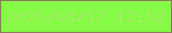 文字の大きさ：4、枠の色：8f7b5f、背景の色：86fb45、文字の色：a1ef65 無料ブログパーツのブログ時計