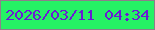文字の大きさ：1、枠の色：8f7e8a、背景の色：26f264、文字の色：6b1cd4 無料ブログパーツのブログ時計