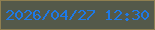 文字の大きさ：2、枠の色：8f7f50、背景の色：54594a、文字の色：1e79e7 無料ブログパーツのブログ時計