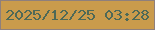 文字の大きさ：4、枠の色：8f7f7c、背景の色：ca9b4c、文字の色：4e6957 無料ブログパーツのブログ時計