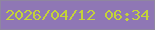 文字の大きさ：2、枠の色：8f86a0、背景の色：8f77b5、文字の色：c4d23a 無料ブログパーツのブログ時計