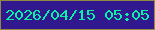 文字の大きさ：1、枠の色：8f8942、背景の色：31188e、文字の色：08f2a8 無料ブログパーツのブログ時計