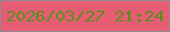 文字の大きさ：3、枠の色：8f8a95、背景の色：e65d73、文字の色：56901c 無料ブログパーツのブログ時計