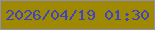 文字の大きさ：3、枠の色：8f8dbe、背景の色：9f8903、文字の色：3b45c3 無料ブログパーツのブログ時計
