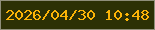 文字の大きさ：5、枠の色：8f8e7a、背景の色：2c3005、文字の色：fcb407 無料ブログパーツのブログ時計
