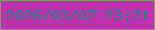文字の大きさ：3、枠の色：8f9076、背景の色：ba33ad、文字の色：248184 無料ブログパーツのブログ時計