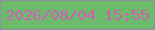 文字の大きさ：3、枠の色：8f90a3、背景の色：6bbb6b、文字の色：d35db9 無料ブログパーツのブログ時計