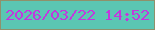 文字の大きさ：1、枠の色：8f916b、背景の色：5bc6b3、文字の色：c237de 無料ブログパーツのブログ時計
