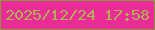 文字の大きさ：4、枠の色：8f933b、背景の色：eb2c96、文字の色：aeb251 無料ブログパーツのブログ時計
