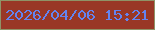 文字の大きさ：3、枠の色：8f9367、背景の色：993726、文字の色：6384f1 無料ブログパーツのブログ時計