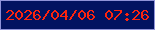 文字の大きさ：2、枠の色：8f93d9、背景の色：021361、文字の色：fe240e 無料ブログパーツのブログ時計