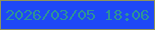 文字の大きさ：2、枠の色：8f945b、背景の色：1e48f6、文字の色：2e9297 無料ブログパーツのブログ時計