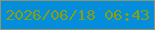 文字の大きさ：5、枠の色：8f9471、背景の色：048dda、文字の色：899f12 無料ブログパーツのブログ時計
