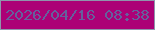 文字の大きさ：2、枠の色：8f95ac、背景の色：ac0176、文字の色：65609d 無料ブログパーツのブログ時計