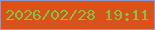文字の大きさ：1、枠の色：8f95cf、背景の色：d8521a、文字の色：8abf49 無料ブログパーツのブログ時計