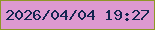 文字の大きさ：1、枠の色：8f9726、背景の色：dd99d0、文字の色：132551 無料ブログパーツのブログ時計
