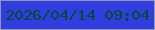 文字の大きさ：2、枠の色：8f97b5、背景の色：313ddf、文字の色：024a35 無料ブログパーツのブログ時計