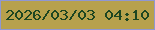 文字の大きさ：2、枠の色：8f97d2、背景の色：b7a14c、文字の色：1d4621 無料ブログパーツのブログ時計