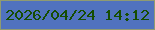 文字の大きさ：1、枠の色：8f9b71、背景の色：5072be、文字の色：164d02 無料ブログパーツのブログ時計