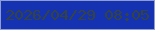 文字の大きさ：2、枠の色：8f9cd0、背景の色：1532b3、文字の色：37443e 無料ブログパーツのブログ時計