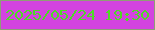 文字の大きさ：1、枠の色：8f9e76、背景の色：d343e0、文字の色：4ed927 無料ブログパーツのブログ時計