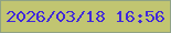 文字の大きさ：3、枠の色：8fa285、背景の色：c1c571、文字の色：4129da 無料ブログパーツのブログ時計