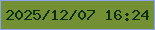 文字の大きさ：2、枠の色：8fa2ef、背景の色：749035、文字の色：0d2f10 無料ブログパーツのブログ時計