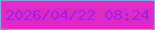 文字の大きさ：4、枠の色：8fa5db、背景の色：df2cc9、文字の色：9b20e2 無料ブログパーツのブログ時計