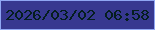 文字の大きさ：4、枠の色：8fa6f3、背景の色：373890、文字の色：051e1f 無料ブログパーツのブログ時計