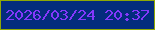 文字の大きさ：5、枠の色：8fa805、背景の色：042c7d、文字の色：8438fb 無料ブログパーツのブログ時計