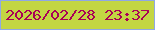 文字の大きさ：4、枠の色：8fa8e5、背景の色：c3d643、文字の色：a90156 無料ブログパーツのブログ時計