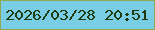 文字の大きさ：2、枠の色：8fa94e、背景の色：79cee6、文字の色：203c0e 無料ブログパーツのブログ時計
