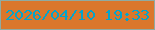 文字の大きさ：5、枠の色：8faba2、背景の色：da772c、文字の色：03a4cd 無料ブログパーツのブログ時計