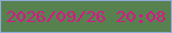 文字の大きさ：3、枠の色：8fabd7、背景の色：588150、文字の色：d91686 無料ブログパーツのブログ時計