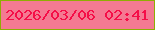 文字の大きさ：3、枠の色：8fad03、背景の色：f47a92、文字の色：f40f48 無料ブログパーツのブログ時計