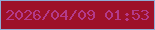 文字の大きさ：2、枠の色：8fadd5、背景の色：9d1129、文字の色：b33a8a 無料ブログパーツのブログ時計