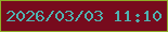 文字の大きさ：3、枠の色：8faf28、背景の色：770b1d、文字の色：4fb2b0 無料ブログパーツのブログ時計