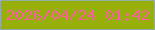 文字の大きさ：3、枠の色：8fafa0、背景の色：98af0a、文字の色：f96399 無料ブログパーツのブログ時計
