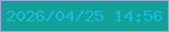 文字の大きさ：5、枠の色：8fafd5、背景の色：13a099、文字の色：17bdde 無料ブログパーツのブログ時計