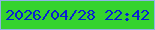 文字の大きさ：5、枠の色：8fb4e6、背景の色：35d32e、文字の色：0721d3 無料ブログパーツのブログ時計