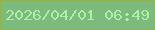文字の大きさ：3、枠の色：8fb54f、背景の色：7cba7d、文字の色：acf0a5 無料ブログパーツのブログ時計