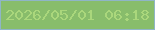 文字の大きさ：4、枠の色：8fb5c7、背景の色：88bd6b、文字の色：aad77c 無料ブログパーツのブログ時計