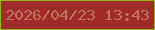 文字の大きさ：4、枠の色：8fb612、背景の色：a02a2c、文字の色：bb7854 無料ブログパーツのブログ時計