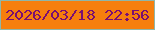 文字の大きさ：1、枠の色：8fb6a8、背景の色：f67f0d、文字の色：7a0f72 無料ブログパーツのブログ時計