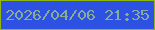 文字の大きさ：1、枠の色：8fb80f、背景の色：2d51e3、文字の色：89ac99 無料ブログパーツのブログ時計