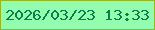 文字の大きさ：5、枠の色：8fb925、背景の色：93fcae、文字の色：08804b 無料ブログパーツのブログ時計