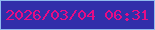 文字の大きさ：5、枠の色：8fbbee、背景の色：312faa、文字の色：e60c85 無料ブログパーツのブログ時計