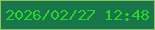 文字の大きさ：2、枠の色：8fbe67、背景の色：17774b、文字の色：2bd32c 無料ブログパーツのブログ時計