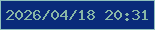 文字の大きさ：5、枠の色：8fbfbc、背景の色：0a2a7a、文字の色：88b7a6 無料ブログパーツのブログ時計